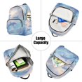 thumbnail image 5 of JIALIOU Mini Backpack Purse for Women Quilted Casual Daypack Small Travel Shoulder Bag, Dolphin in Glowy Sea, 5 of 7