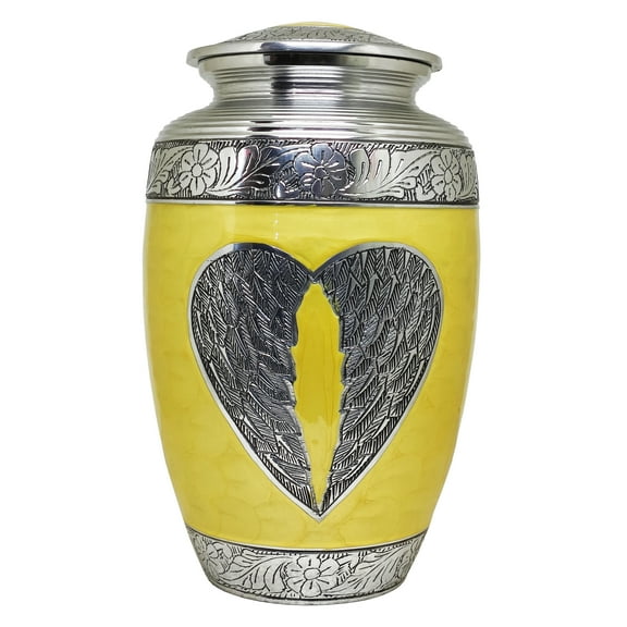Ample Crimination URN Without Engraving | Large 10.5" Elegant Memorial Urn for Ashes with Meena Floral Design & Engraving Option ACU069