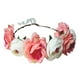 thumbnail image 2 of Diadema de flores para mujer, diadema floral para novia, corona para boda, tocado para fiesta Rosa beige, 2 of 6