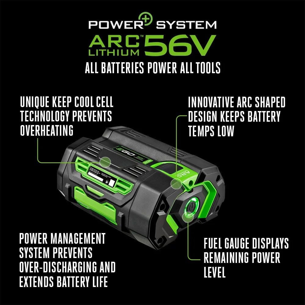 EGO Power+ 56V 5Ah Power Tool Battery with ARC Lithium Technology, for EGO Power Tools 2 Count
