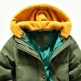 thumbnail image 4 of OGLCCG Boys Winter Coat Zip up Warm Puffer Jacket Windproof Thicken Outerwear with Detachable Hood,Size 5, 4 of 6