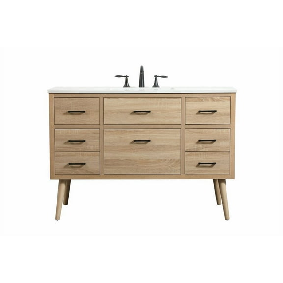 48 inch single bathroom vanity in mango wood