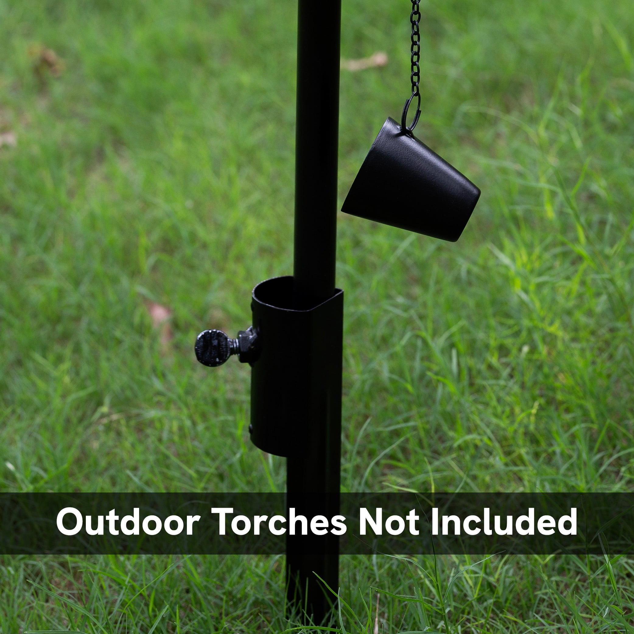 Mainstays Metal Torch Stake Accessory, Black