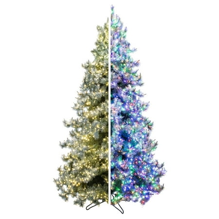 Forever Tree 7.5' Iced Layered Aspen Pine w Remote (5