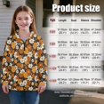 thumbnail image 7 of Uorisanigo Girls Half Zip Sweatshirt with Long Sleeve, Oversized Hippie Flowers Sweatshirts for Teen Girl, Fall Fashion Drop Shoulder Pullover Top Jackets Athletic Outerwear, 7 of 7