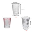 thumbnail image 3 of Naiovety Vaso medidor de vidrio para chupitos, tazas líquidas de onzas pesadas, herramientas para hornear, resistente al calor, transparente, Juegos de servir café y té Negro/45ml, 3 of 6