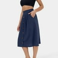 thumbnail image 2 of Sngxgn Pleated Skirt for Women Women's High Waisted Skorts Skirts for Women(Blue,XL), 2 of 6