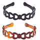 thumbnail image 1 of Juego de 2 diademas con peine para el pelo con dientes de tiburón de plástico negro, 1 of 5