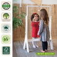 thumbnail image 4 of Little Partners Peek-A-Boo Art Toddler Easel, Two-Sided Adjustable Height Clear Plexi Glass Paint Station for Kids with Built-in Storage, Eraser, Paint Containers - Soft White, 4 of 9