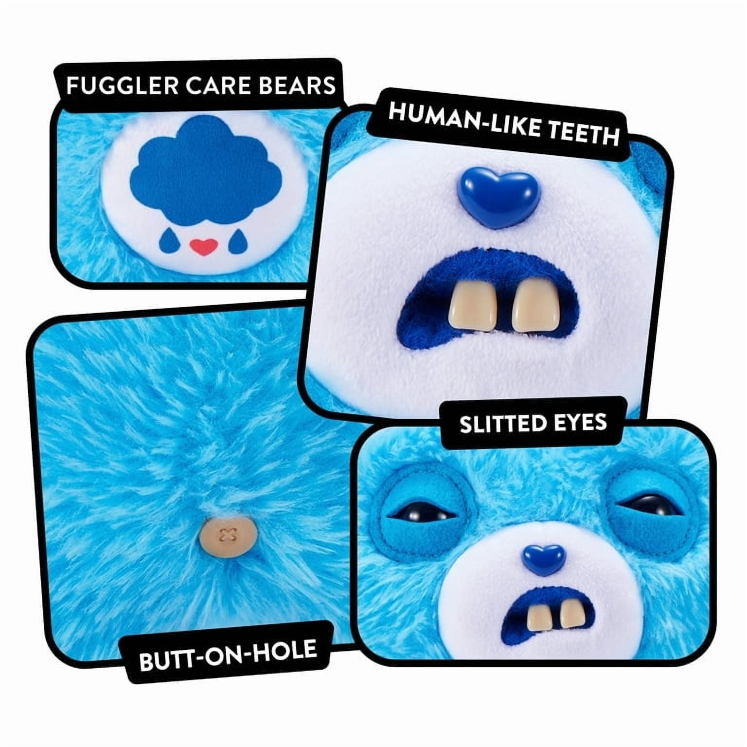 ZURU Fugglers Care Bears Blue Grumpy Bear 9'' Plush - Walmart.com