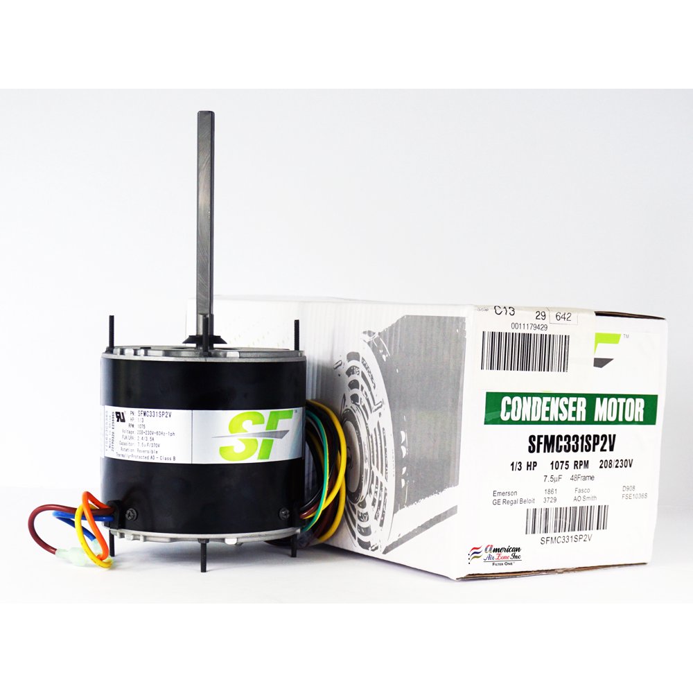 Trane SF AC Condenser Motor 1/3 HP 208 / 230 Volts 1075 RPM 48Y