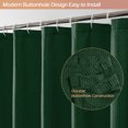 thumbnail image 2 of OVZME Leon Santa Green 3D Embossed Fabric Shower Curtain for Bathroom - Soft Textured Fabric, Hotel Style Water Repellent, Modern Farmhouse Decor, Standard Size 72x72 inches, Santa Green, 2 of 4
