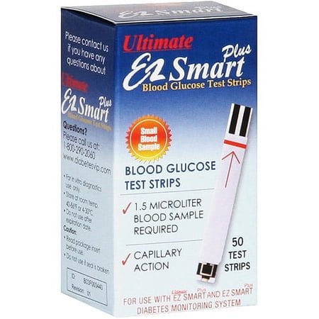 EZ Smart Ultimate Plus 50 Count Glucose Test Strips