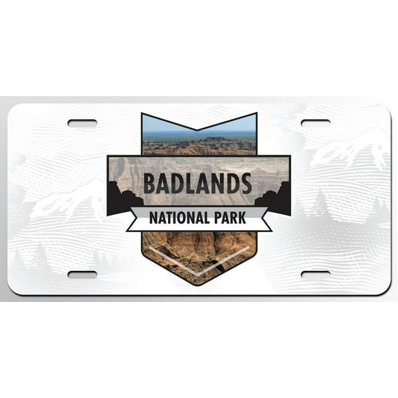 Badlands National Park License Plate Tag Vanity Novelty Metal | UV Printed Metal | 6-Inches By 12-Inches | Car Truck RV Trailer Wall Shop Man Cave | VLP579