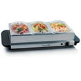 thumbnail image 2 of MegaChef MC-9003B Buffet Server & Food Warmer with 3 Removable Sectional Trays, Heated Warming Tray & Removable Tray Frame, 2 of 2