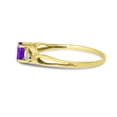 thumbnail image 4 of 14k Yellow Gold Oval Amethyst And Diamond Ring, 4 of 6