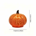 thumbnail image 3 of Glow in Dark Cracked Pumpkin Lantern, 4.1x2.8in Halloween LED Desktop Decor, 3 of 6