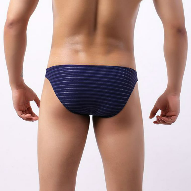 Men Jockstrap Sexy Cotton Briefs Backless Underwear Pouch Low-rise Panties  M-4XL