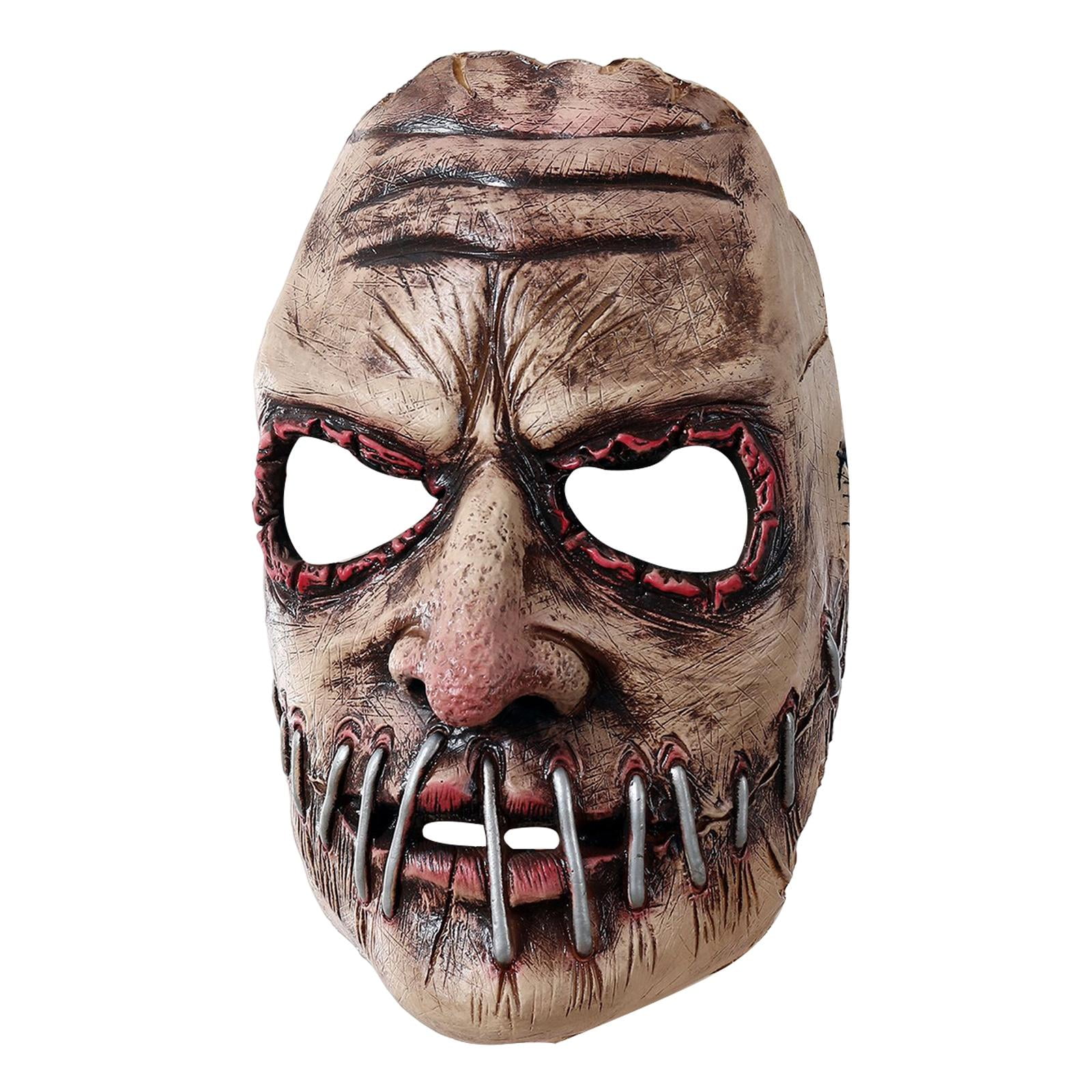 Máscara De Terror De Calavera Y Payaso De Látex – Doble Capa, Mandíbula Móvil Para Halloween Y Cosplay
