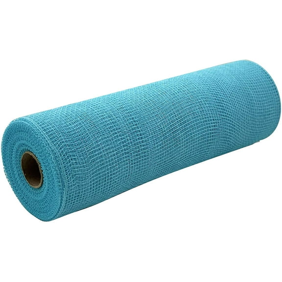 Christmas Wreath Maker Deco Mesh - 10" x 10 Yards, Light Blue, Easter Ribbon Roll, Baby Shower