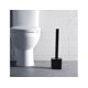 thumbnail image 5 of Juego de 2 escobilla de baño con cerdas de silicona y soporte, color negro, 5 of 5