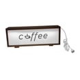 thumbnail image 3 of Marco de letrero de café con decoración de la estación de café ligera Lámpara de escritorio de marco de luz de madera creativa para el dormitorio de Marrón, 3 of 8