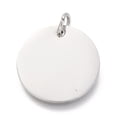 thumbnail image 2 of 304 Stainless Steel Charms Manual Polishing with Jump Rings Blank Stamping Tag Flat Round Stainless Steel color 20x1mm Hole: 1.7mm, 2 of 3