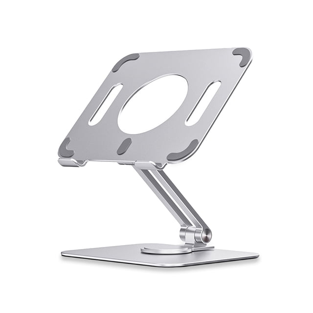Foldable Tablet Holder Multi-angle Height Adjustable Accessories Table Multi Angle Aluminum alloy Stand Mount Home Desktop Hand Free Laptop Bracket Gifts Silver