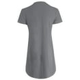 thumbnail image 6 of Babysbule Women's Dress 2024 Summer Women's Summer Solid Color Fashion Causal V-Neck Short Sleeve Vacation Button Dress, 6 of 6