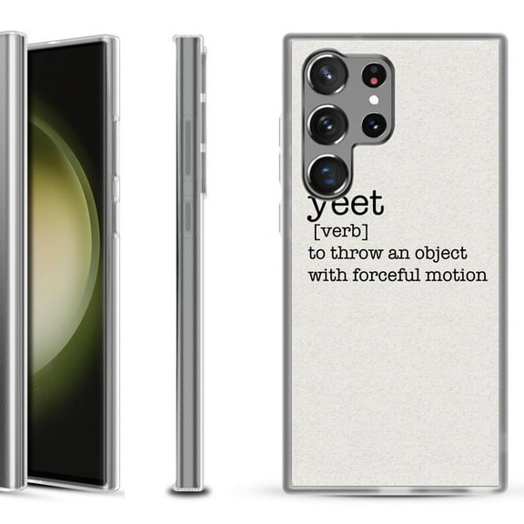 Shockproof Gel Phone Case for Samsung Galaxy S23 Ultra 5G, by OneToughShield ® - Dictionary/Yeet