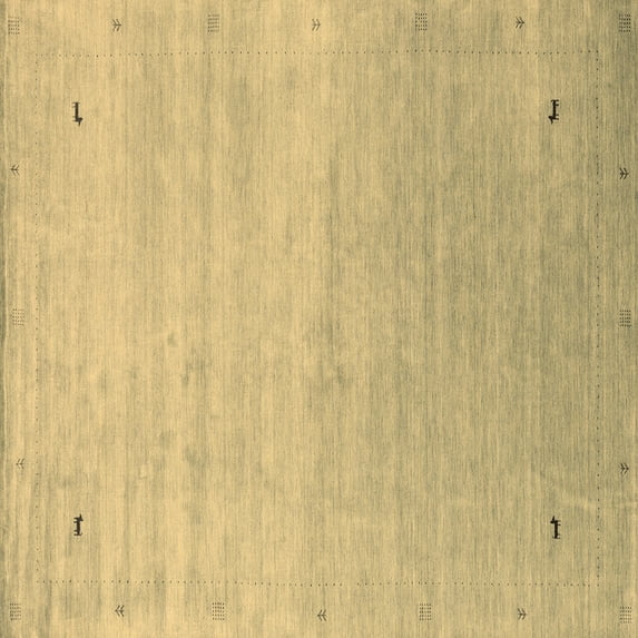 Ahgly Company Indoor Square Abstract Brown Contemporary Area Rugs, 7' Square