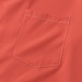 thumbnail image 6 of Miluxas Polo Shirts for Men Clearance Men's Casual Solid Young Blood Turn-down Collar with Pocket Button Short Sleeve Blouse Tops Shirt Orange 6(L), 6 of 9