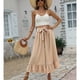 thumbnail image 4 of Pantalones Sueltos Con Dobladillo Con Volantes,Pantalones De Mujer Con Lazo De Cintura Alta Pantalones Con Dobladillo Con Volantes Pantalones Con Dobladillo Suelto De Cintura Alta Tecnología Avanzada, 4 of 8