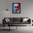 thumbnail image 3 of Stephen Chambers 19x24 Black Modern Wood Framed Wall Art Titled - Malcolm X, 3 of 6