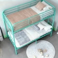 thumbnail image 2 of Jopath Twin over Twin Bunk Bed,Metal Bed Frame with Full-Length Guardrail and 2 Ladders,No Box Spring Needed, Easy Assemble,Green, 2 of 6