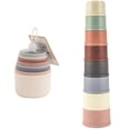 thumbnail image 1 of SIWEI Coloridos vasos apilables y anidables, juego de 8 vasos, divertidos juguetes de aprendizaje de colores, excelentes juguetes de baño y playa para niños pequeños y niños, juegos preescolares Ormromra LN-1890-1, 1 of 7