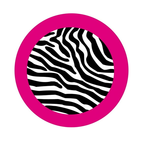 Zebra Print Car Coasters - Set Of 2