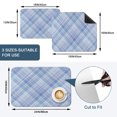 thumbnail image 5 of Light Blue Plaid Dish Drying Mats for Kitchen Counter, Rustic Farmhouse Abstract Absorbent Coffee Bar Mat with Non-slip Rubber Backed Quick Drying Dish Rack Pad 16"x24", 5 of 9