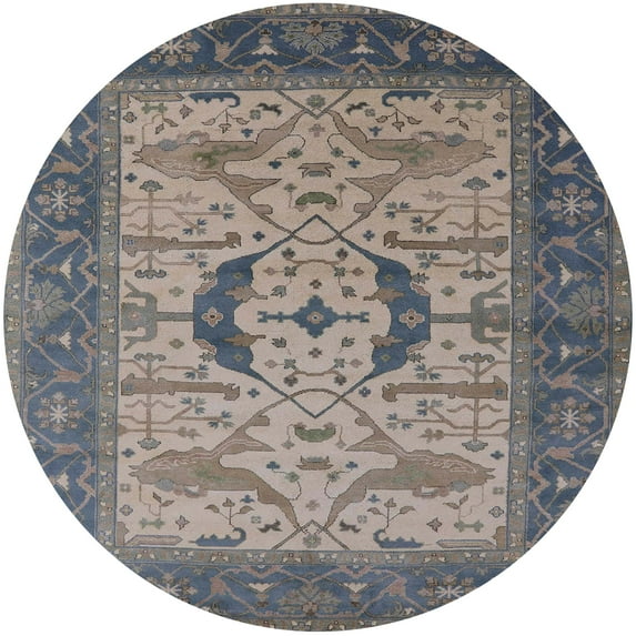 Ahgly Company Machine Washable Indoor Round Industrial Modern Rosy Pink Area Rugs, 6' Round