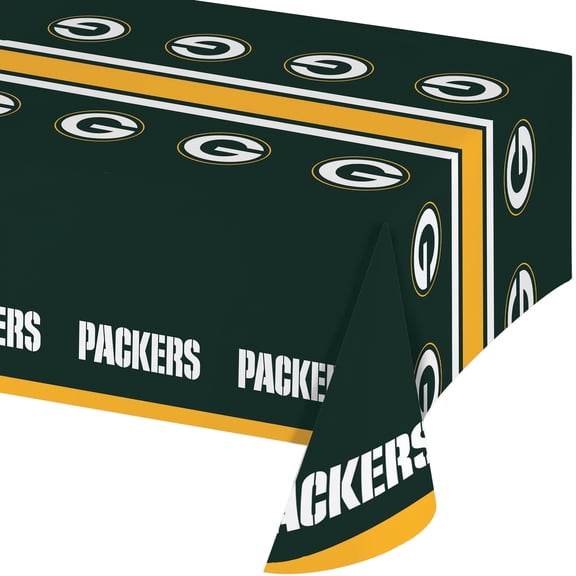 Green Bay Packers Plastic Tablecloths, 3 ct