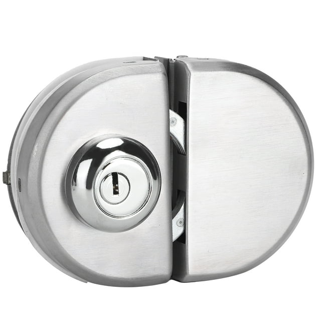 10‑12mm Thickness Glass Door Stainless Steel Lock Push Sliding Gate Lock with 3 Keys for Home