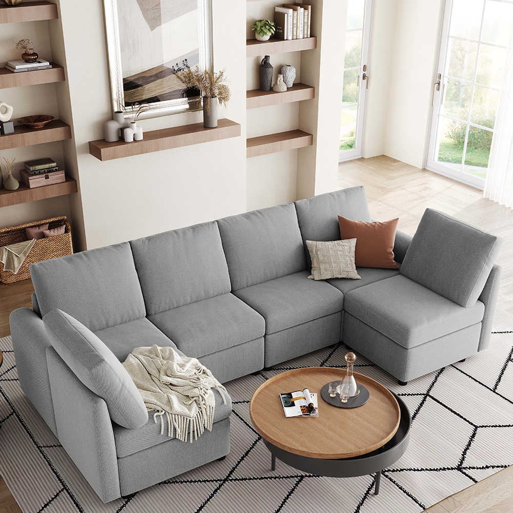 Buy LINSY HOME Modular Sectional Sofa with Storage, U Shaped Couches
