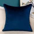 thumbnail image 2 of 1PC Striped Patchwork Velvet Pillowcase (Blue , 16x16 inch), 2 of 5