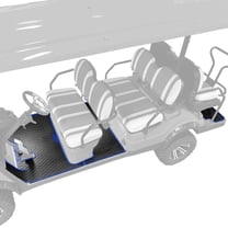 Xtreme Mats Full Coverage Golf Cart Floor Mats Compatible with ICON 4F & 6 Seater Golf Carts - i40F, i40FL, i60, i60L - BLUE Trim