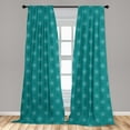 thumbnail image 5 of Ambesonne Moroccan Curtains, Timeless Orient Motifs, Pair of 28"x63", Teal Pale Blue White, 5 of 5