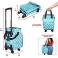 thumbnail image 6 of dbest products Ultra Compact Smart Cart Cooler 360, Insulated Collapsible Rolling Tailgate BBQ Beach Summer, Moroccan Tile, 6 of 6