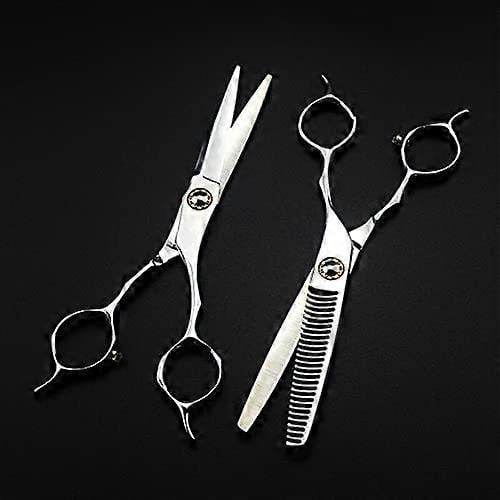 Juego de tijeras para cortar el cabello, tijeras profesionales de barbero japonesas de acero inoxidable de 6 pulgadas con tijeras de entresacar.