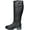 WIDE/CALF/BLACK, variant on Dream Pairs Women's Warm Lined Knee High Riding Boots Wide Boots For Women