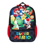 Nintendo Super Mario Children's Super Team 17" Backpack with Lunch Bag 4-Piece Set