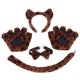 thumbnail image 1 of KAKOWELY 1 juego de accesorios para disfraz de animales, diadema con orejas, cola, guantes y pajarita., 1 of 5
